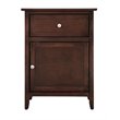 Glory Furniture Izzy 1 Drawer 1 Door Nightstand in Cappuccino