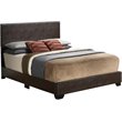 Glory Furniture Aaron Faux Leather Upholstered Queen Bed in Cappuccino
