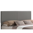 Glory Furniture Aaron Faux Leather Upholstered Full Bed in Light Gray