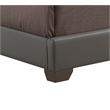 Glory Furniture Aaron Faux Leather Upholstered Queen Bed in Light Gray
