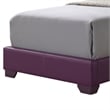 Glory Furniture Aaron Faux Leather Upholstered Twin Bed in Purple