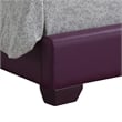 Glory Furniture Aaron Faux Leather Upholstered Twin Bed in Purple