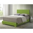 Glory Furniture Aaron Faux Leather Upholstered Full Bed in Apple Green