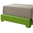 Glory Furniture Aaron Faux Leather Upholstered Full Bed in Apple Green