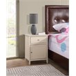Glory Furniture Izzy Solid Wood 1-Drawer/1-Door Nightstand in Beige