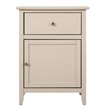 Glory Furniture Izzy Solid Wood 1-Drawer/1-Door Nightstand in Beige