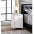 Glory Furniture Izzy 1 Drawer 1 Door Nightstand in White