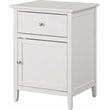 Glory Furniture Izzy 1 Drawer 1 Door Nightstand in White