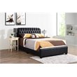 Glory Furniture Marilla Faux Leather Upholstered Queen Bed in Black