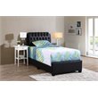 Glory Furniture Marilla Faux Leather Upholstered Twin Bed in Black
