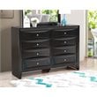 Glory Furniture Marilla 8-Drawers Bedroom Dresser in Black