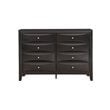 Glory Furniture Marilla 8-Drawers Bedroom Dresser in Black