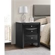 Glory Furniture Marilla 3 Drawer Nightstand in Black