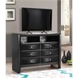 Glory Furniture Marilla 6 Drawer TV Stand in Black