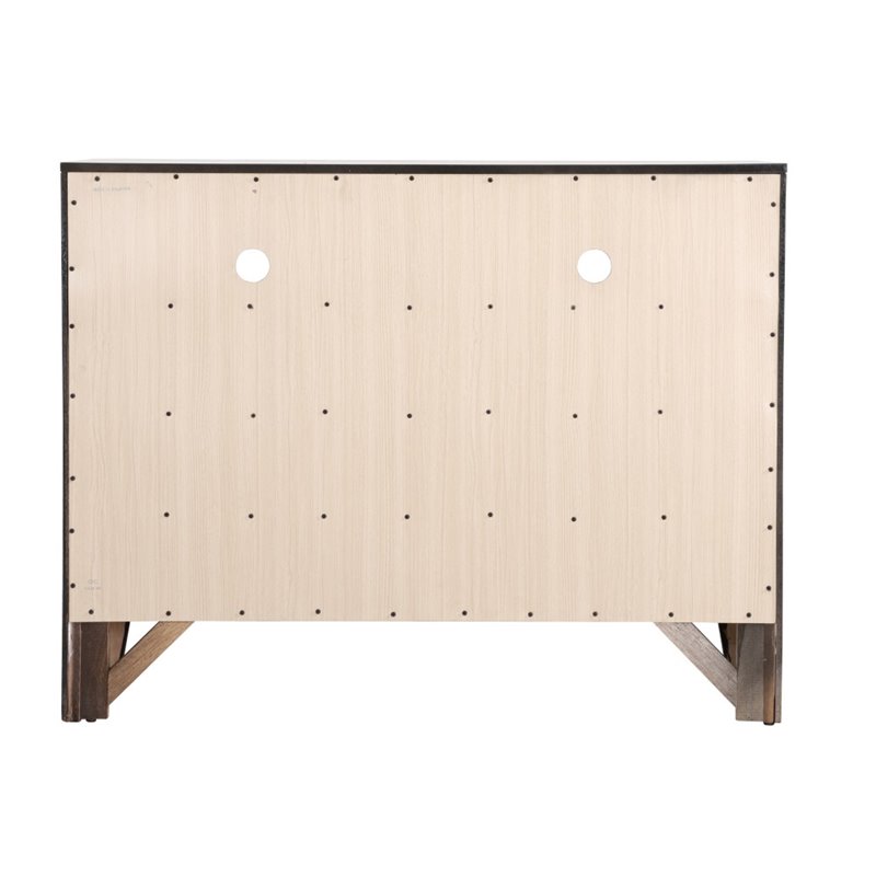 Glory Furniture Marilla 6 Drawer TV Stand in Black