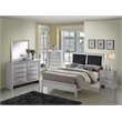 Glory Furniture Marilla Wood Full Panel Sleigh Bed in Silver Champagne