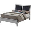Glory Furniture Marilla Wood Full Panel Sleigh Bed in Silver Champagne