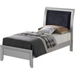 Glory Furniture Marilla Twin Bed in Silver Champagne