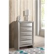 Glory Furniture Marilla 5-Drawers Bedroom Chest in Silver Champagne