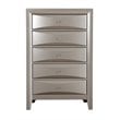 Glory Furniture Marilla 5-Drawers Bedroom Chest in Silver Champagne