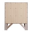 Glory Furniture Marilla 3 Drawer Nightstand in Silver Champagne