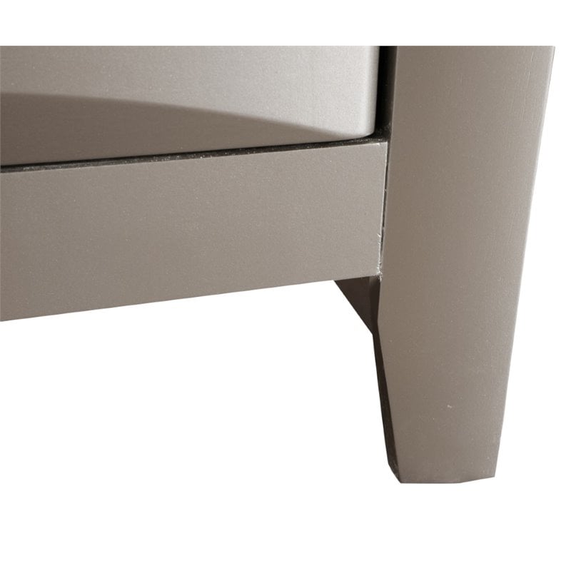 Glory Furniture Marilla 3 Drawer Nightstand in Silver Champagne