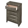 Glory Furniture Marilla 5-Drawers Bedroom Chest in Gray