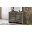 Glory Furniture Marilla 8-Drawers Bedroom Dresser in Gray