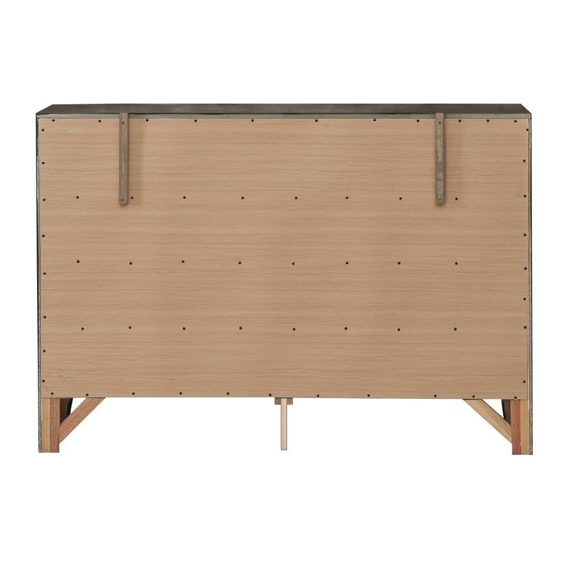 Glory Furniture Marilla 8-Drawers Bedroom Dresser in Gray