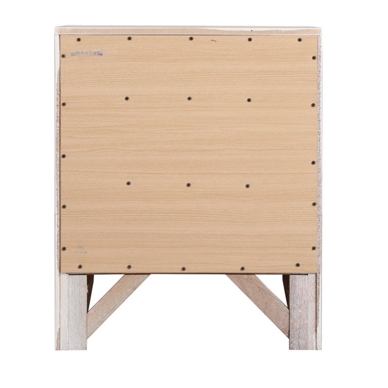 Glory Furniture Marilla 3 Drawer Nightstand in White