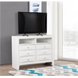 Glory Furniture Marilla 6 Drawer TV Stand in White