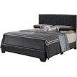 Glory Furniture Aaron Faux Leather Upholstered Full Bed in Black