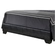 Glory Furniture Aaron Faux Leather Upholstered Queen Bed in Black