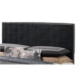 Glory Furniture Aaron Faux Leather Upholstered Queen Bed in Black