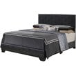 Glory Furniture Aaron Faux Leather Upholstered Queen Bed in Black