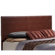 Glory Furniture Aaron Faux Leather Upholstered Queen Bed in Light Brown