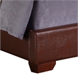 Glory Furniture Aaron Faux Leather Upholstered Queen Bed in Light Brown