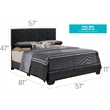 Glory Furniture Aaron Faux Leather Upholstered Full Bed in Beige