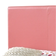 Glory Furniture Aaron Faux Leather Upholstered Twin Bed in Pink
