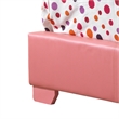 Glory Furniture Aaron Faux Leather Upholstered Twin Bed in Pink
