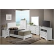 Glory Furniture Aaron Faux Leather Upholstered Twin Bed in White