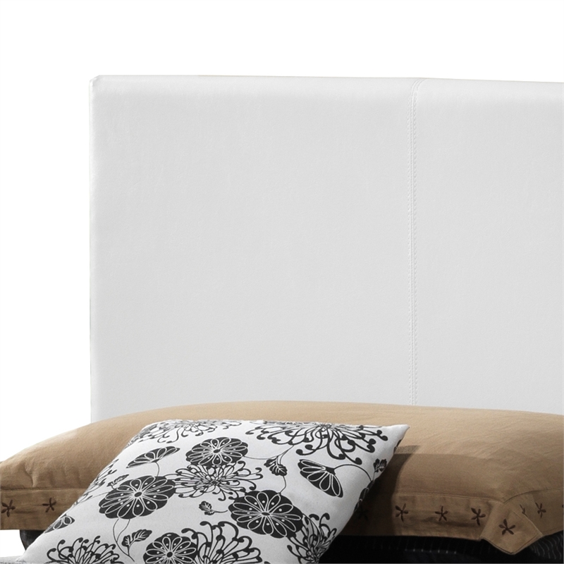 Glory Furniture Aaron Faux Leather Upholstered Twin Bed in White