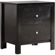 Glory Furniture Burlington 2 Drawer Nightstand in Black