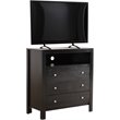 Glory Furniture Burlington 3 Drawer TV Stand in Black