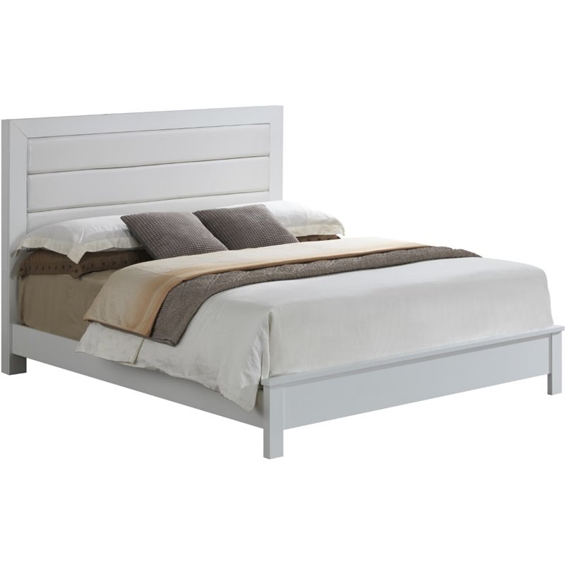 Glory Furniture Burlington Queen Panel Bed in White