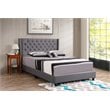 Glory Furniture Julie Fabric Upholstered Full Bed in Gray