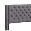 Glory Furniture Julie Fabric Upholstered Full Bed in Gray