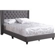 Glory Furniture Julie Fabric Upholstered Full Bed in Gray