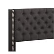 Glory Furniture Julie Fabric Upholstered King Bed in Black