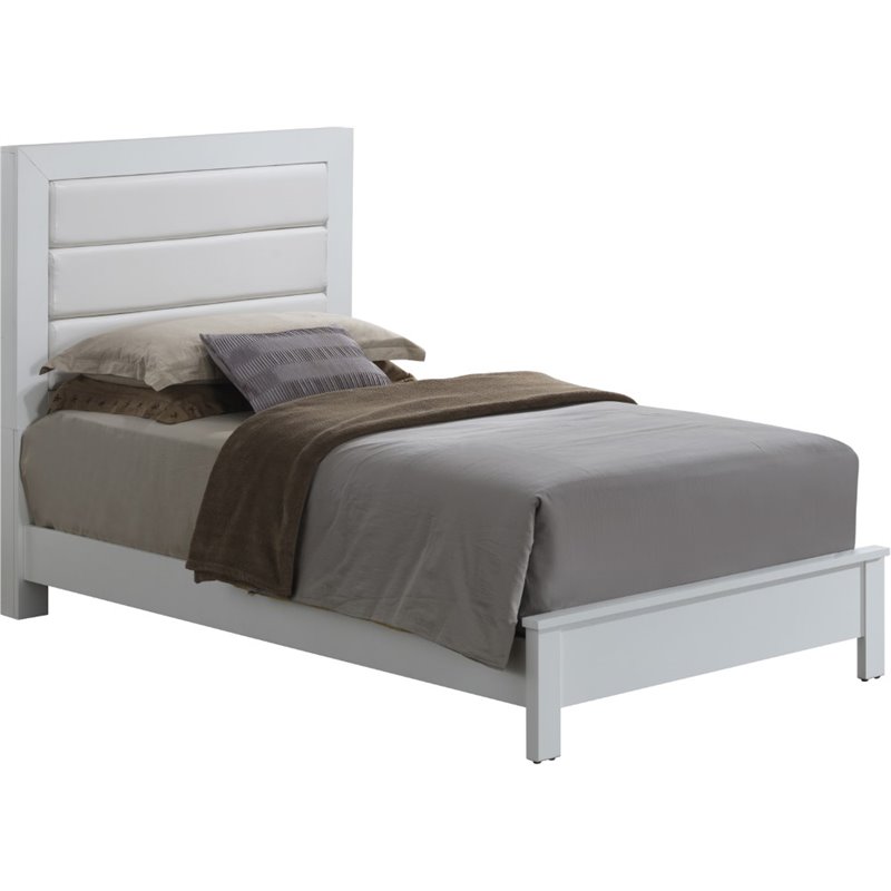 Glory Furniture Burlington Twin Panel Bed in White